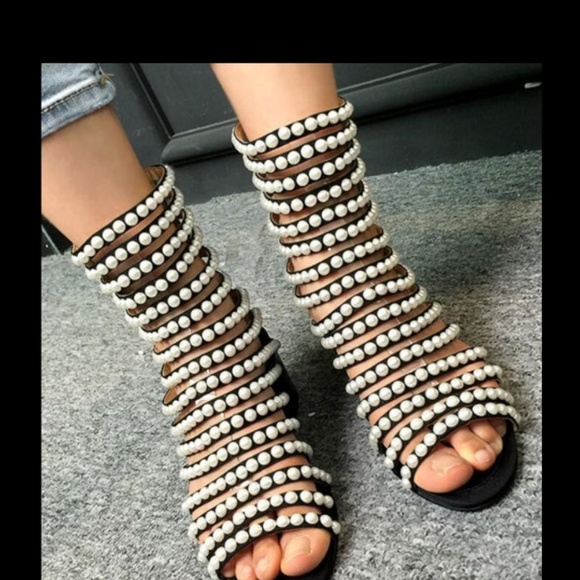 Shoes - PEARL SANDALS- BRAND NEW